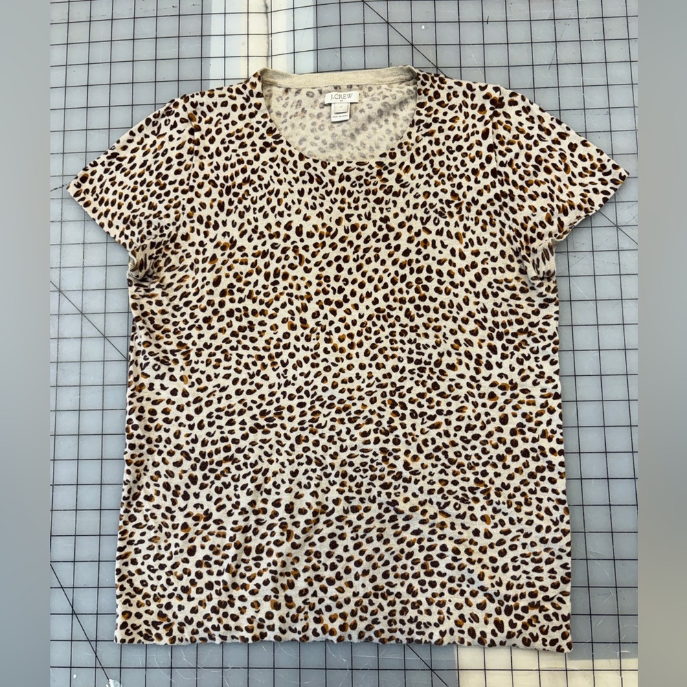J Crew Knit Leopard Top